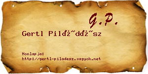Gertl Piládész névjegykártya